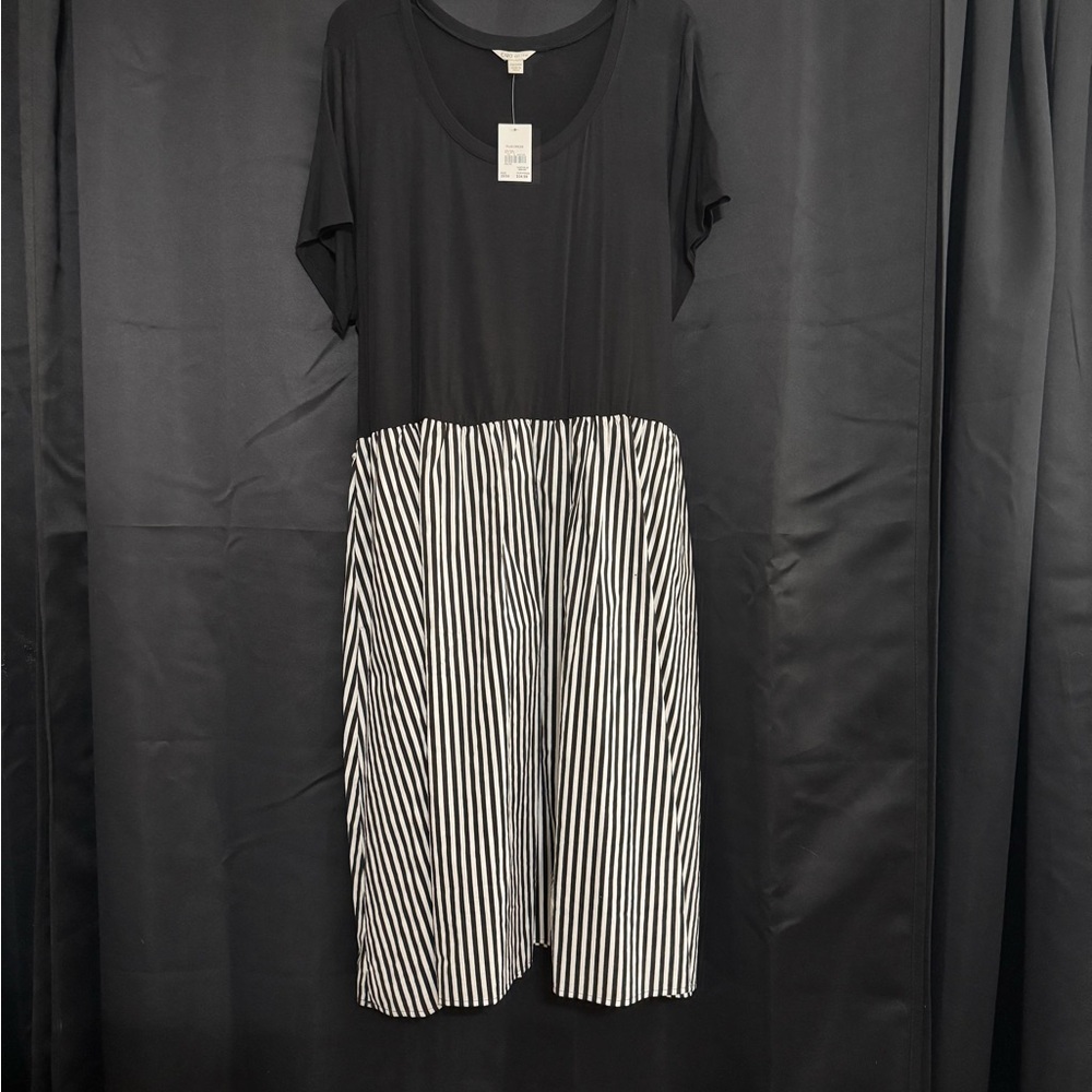 Black and White Striped Dress